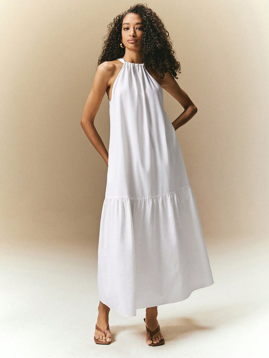 Rochie maxi SHEIN, alb