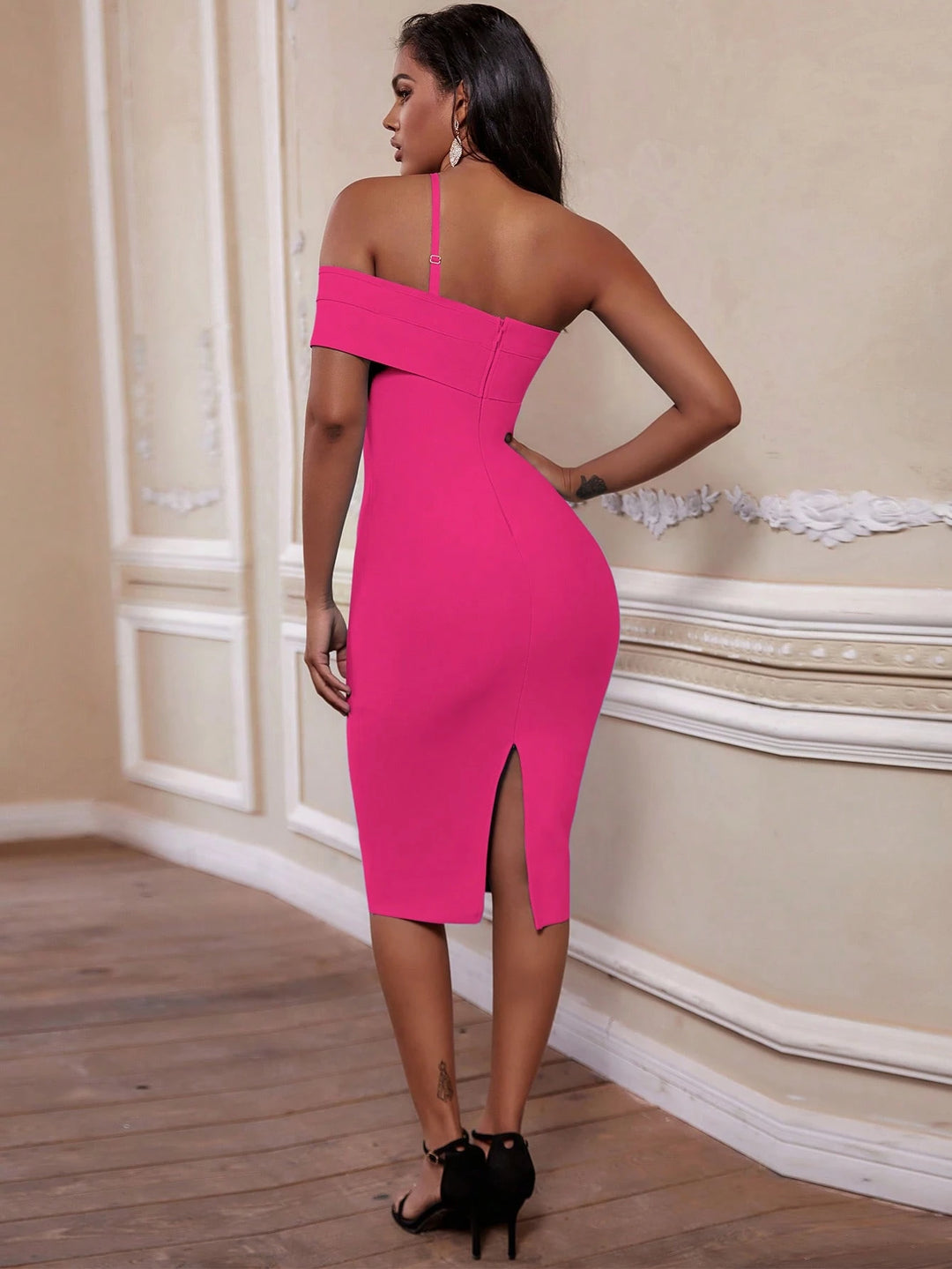 Rochie midi SHEIN, roz
