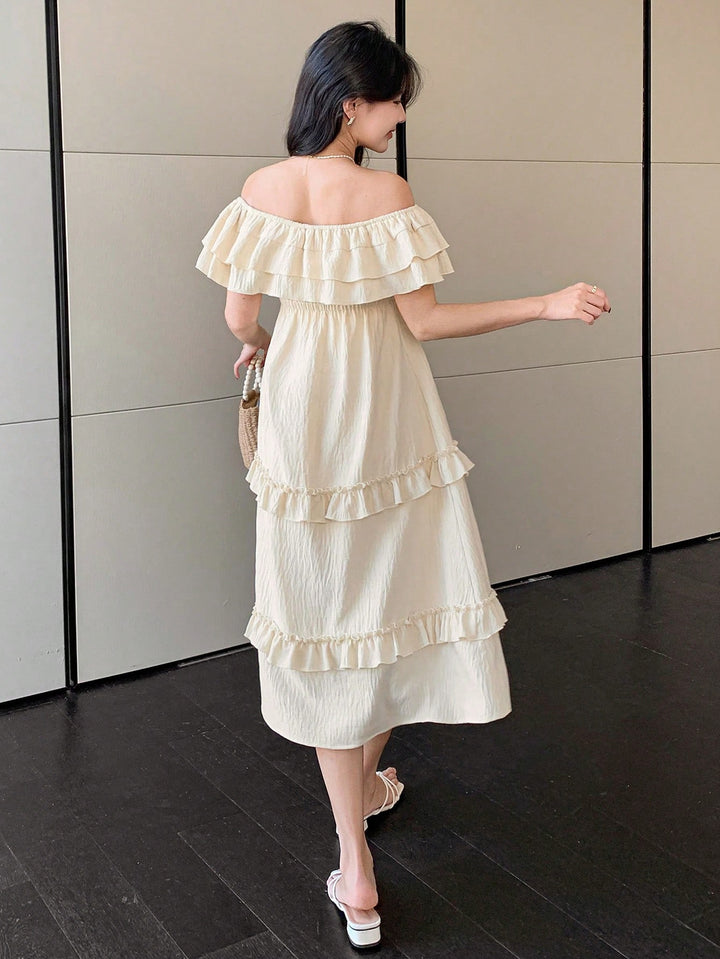 Rochie midi SHEIN, crem