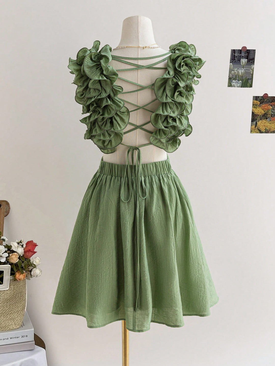 Rochie mini SHEIN, verde