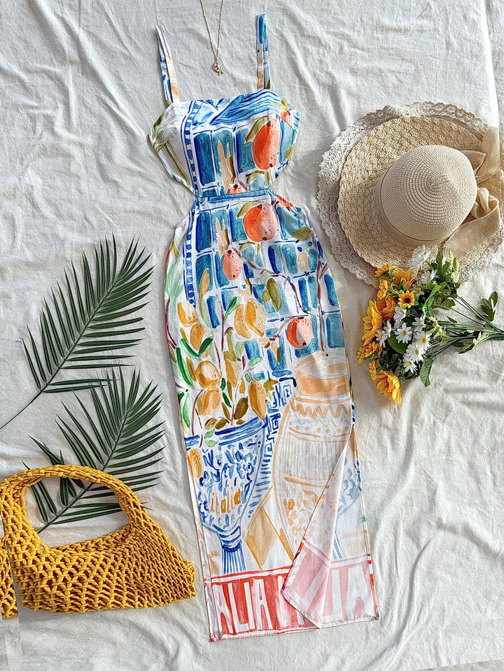 Rochie maxi SHEIN, mix culori