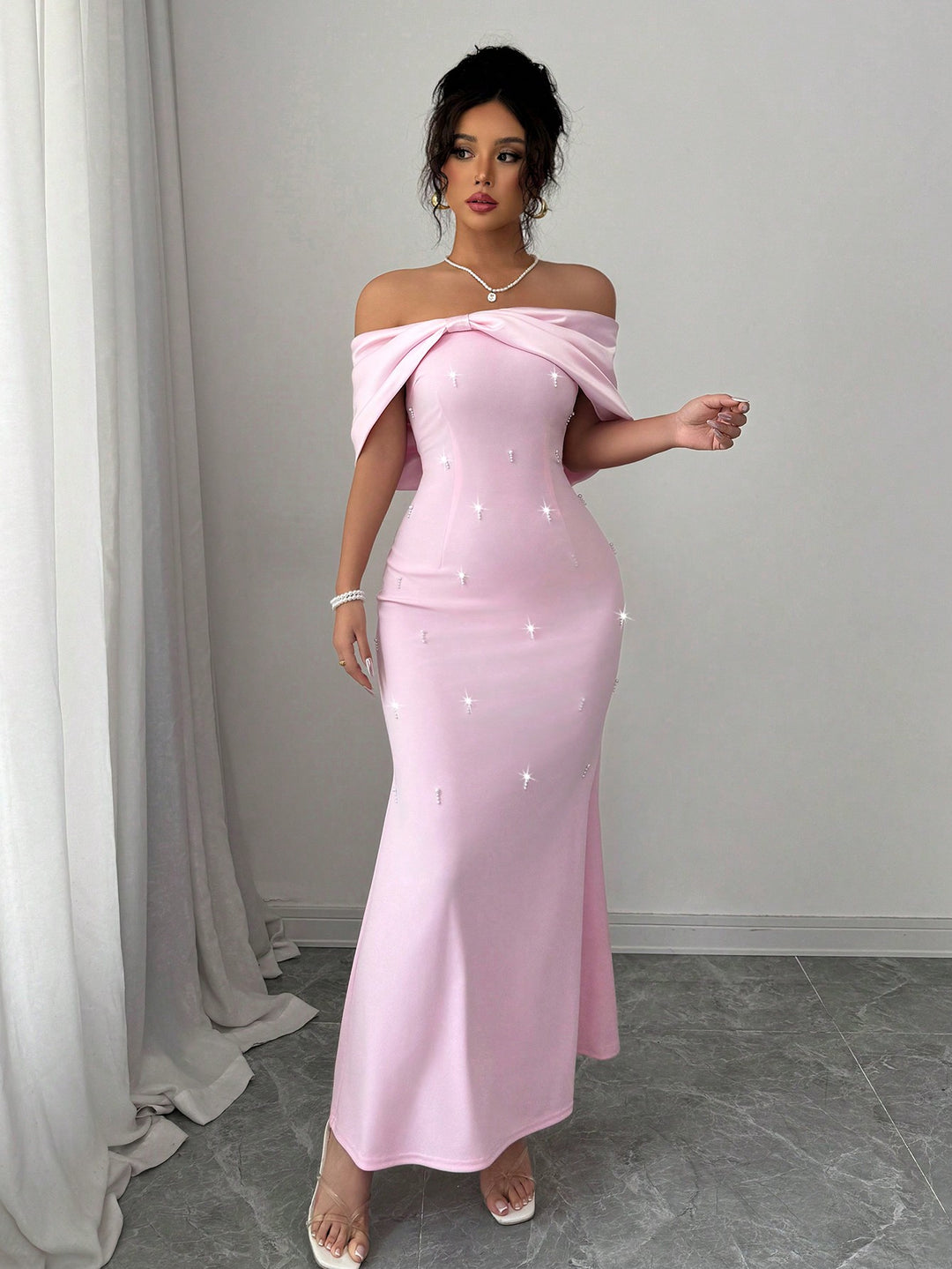 Rochie maxi SHEIN, roz