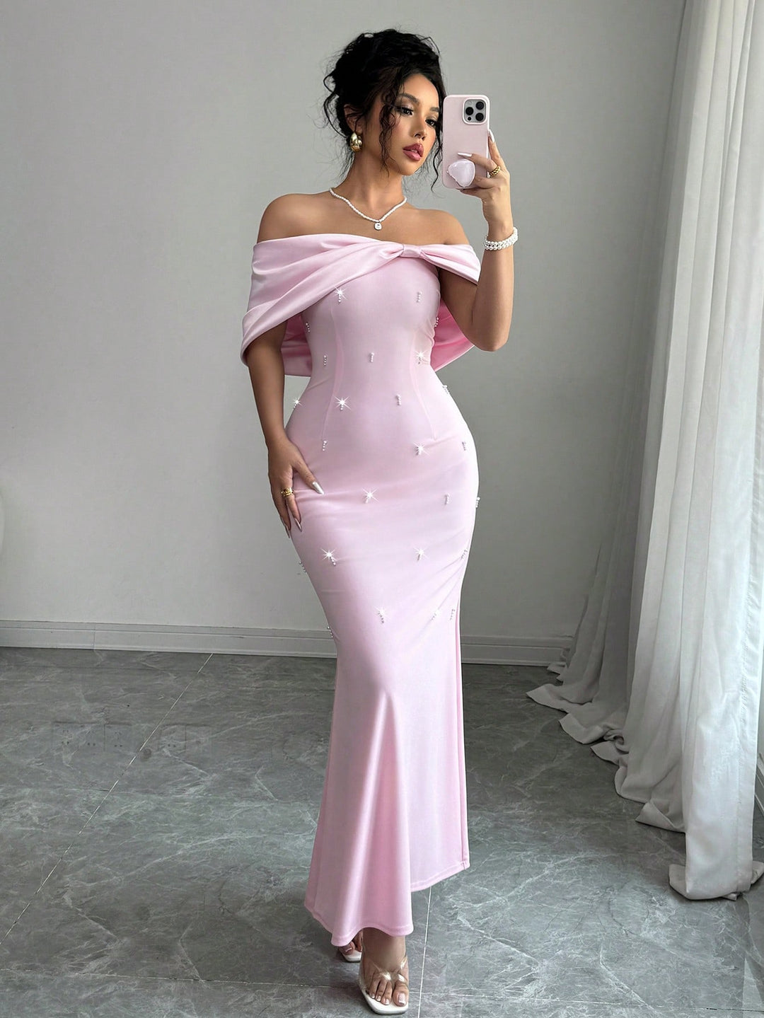 Rochie maxi SHEIN, roz