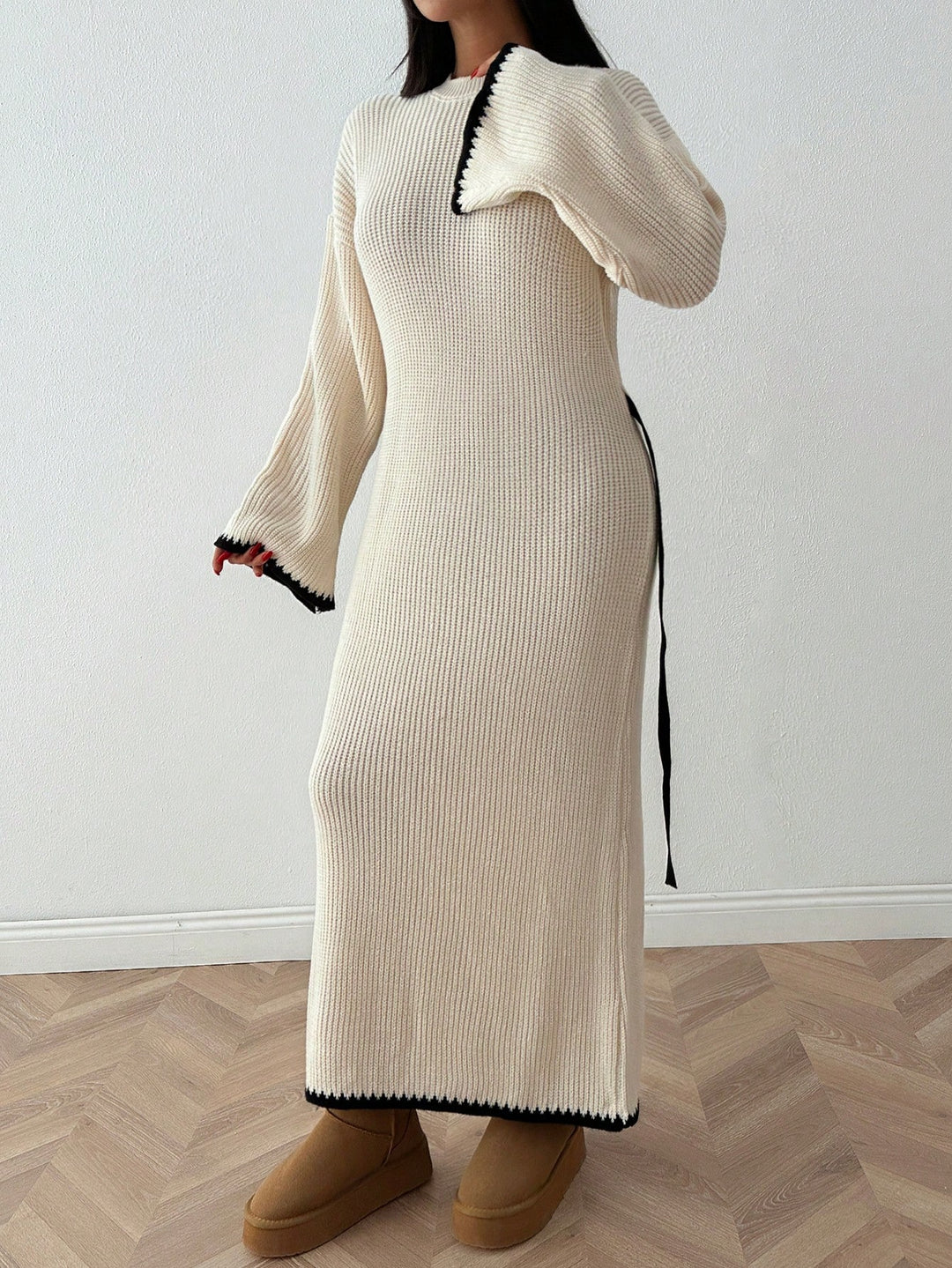 Rochie maxi SHEIN, crem