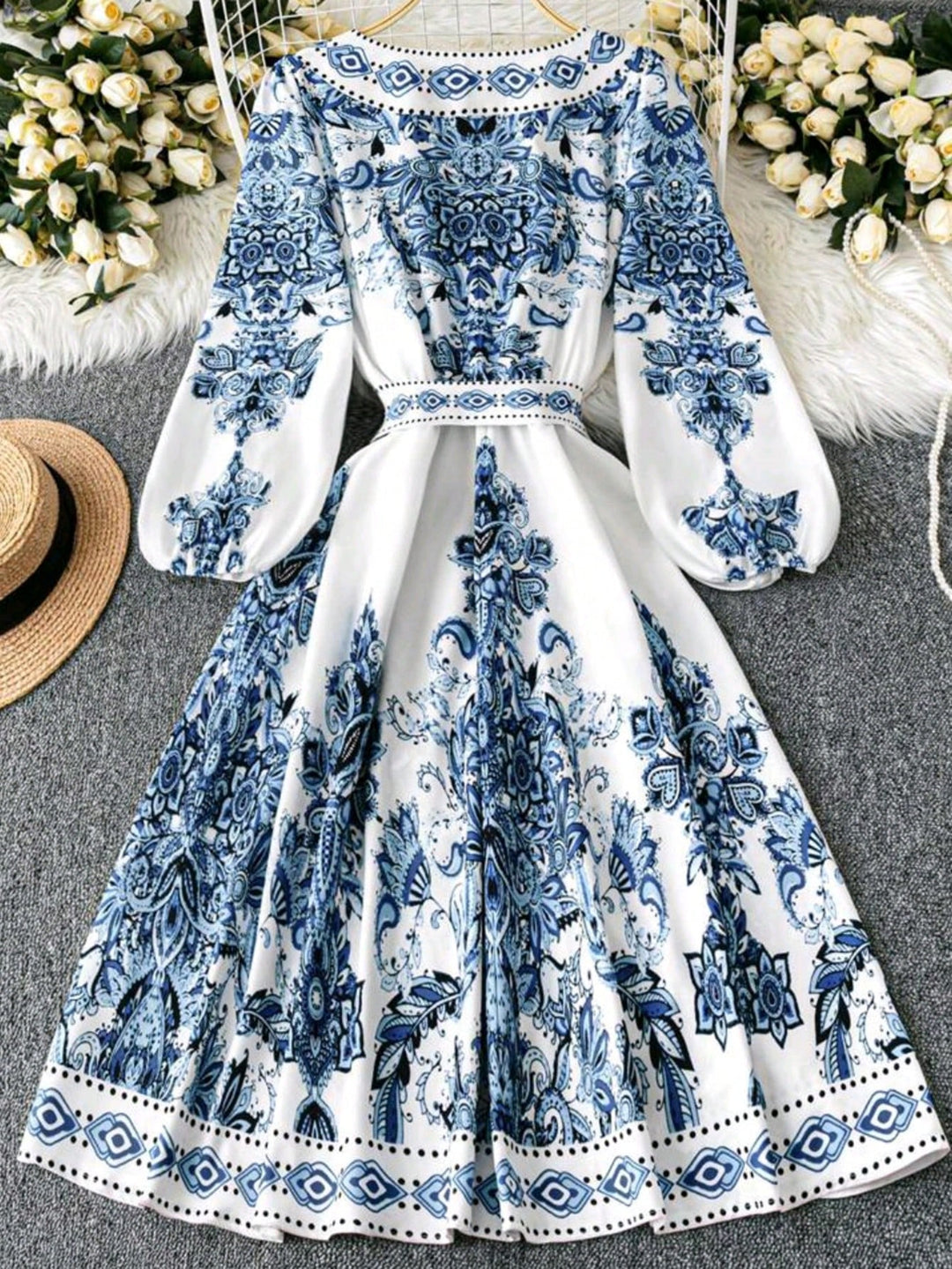 Rochie midi SHEIN, albastru