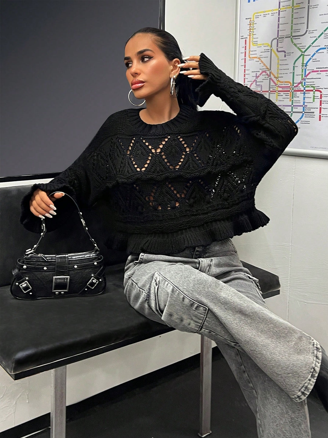 Pulover SHEIN, negru