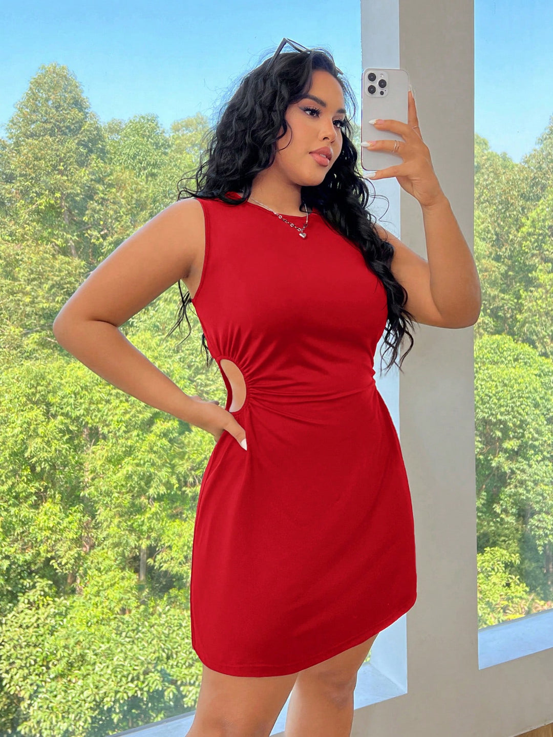 SHEIN ruha, piros