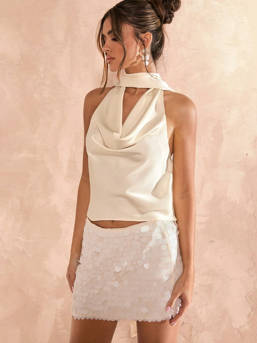 Top SHEIN, portocaliu
