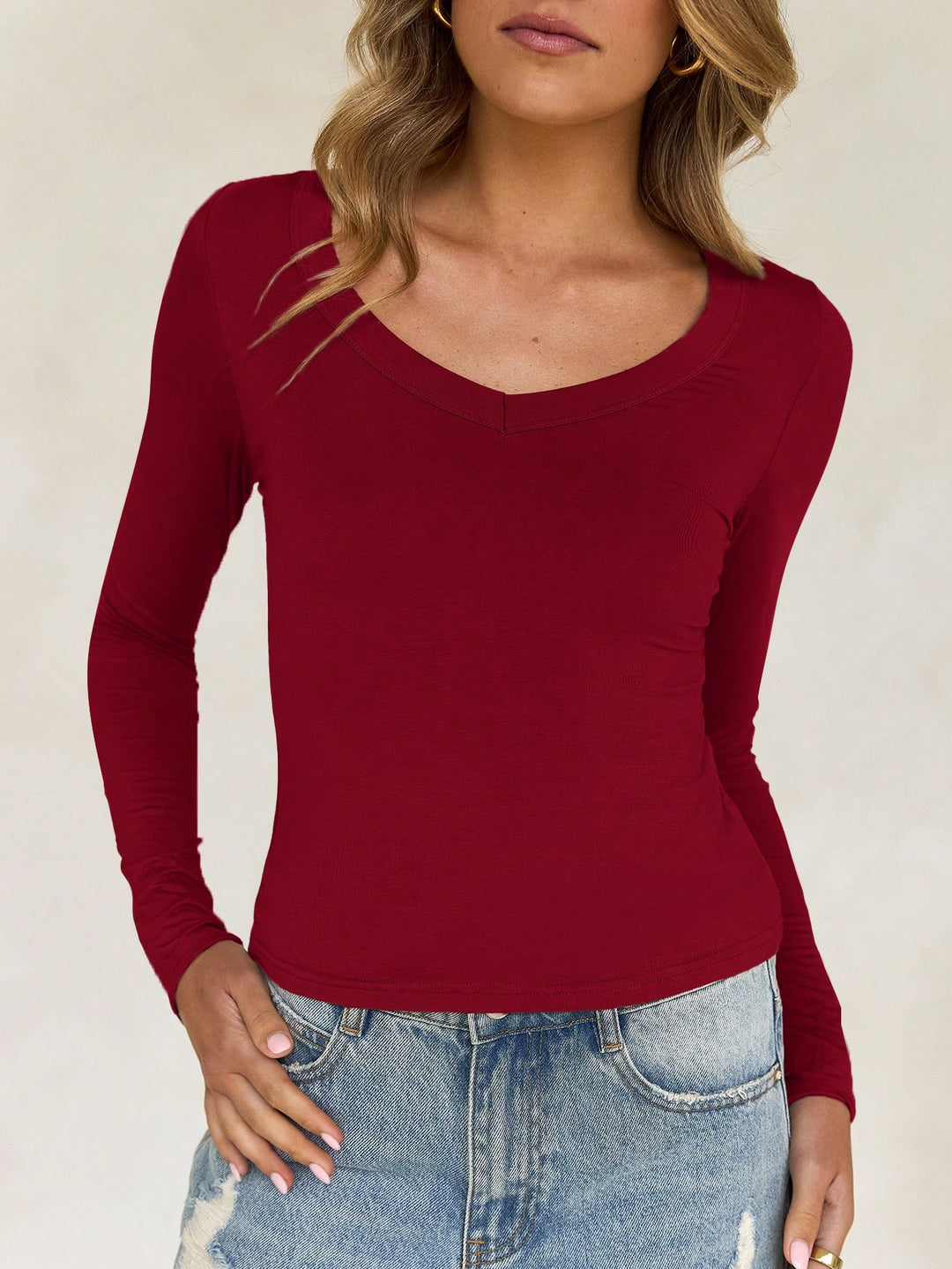Tricou SHEIN, vișiniu