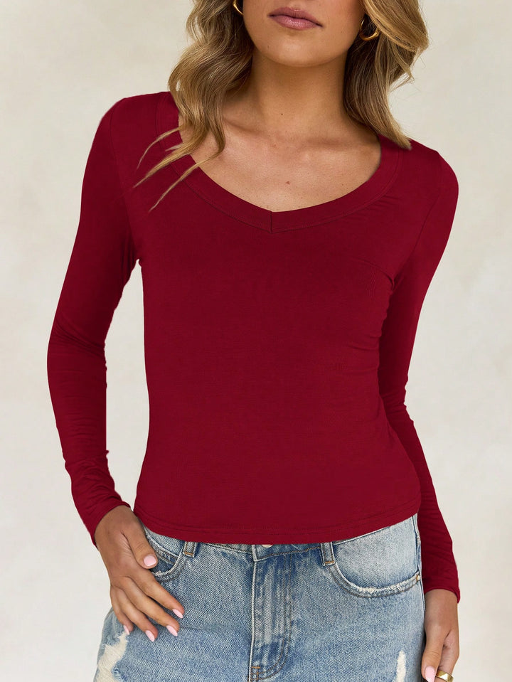 Tricou SHEIN, vișiniu