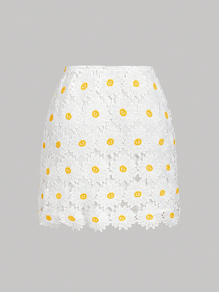 Fustă mini SHEIN, alb
