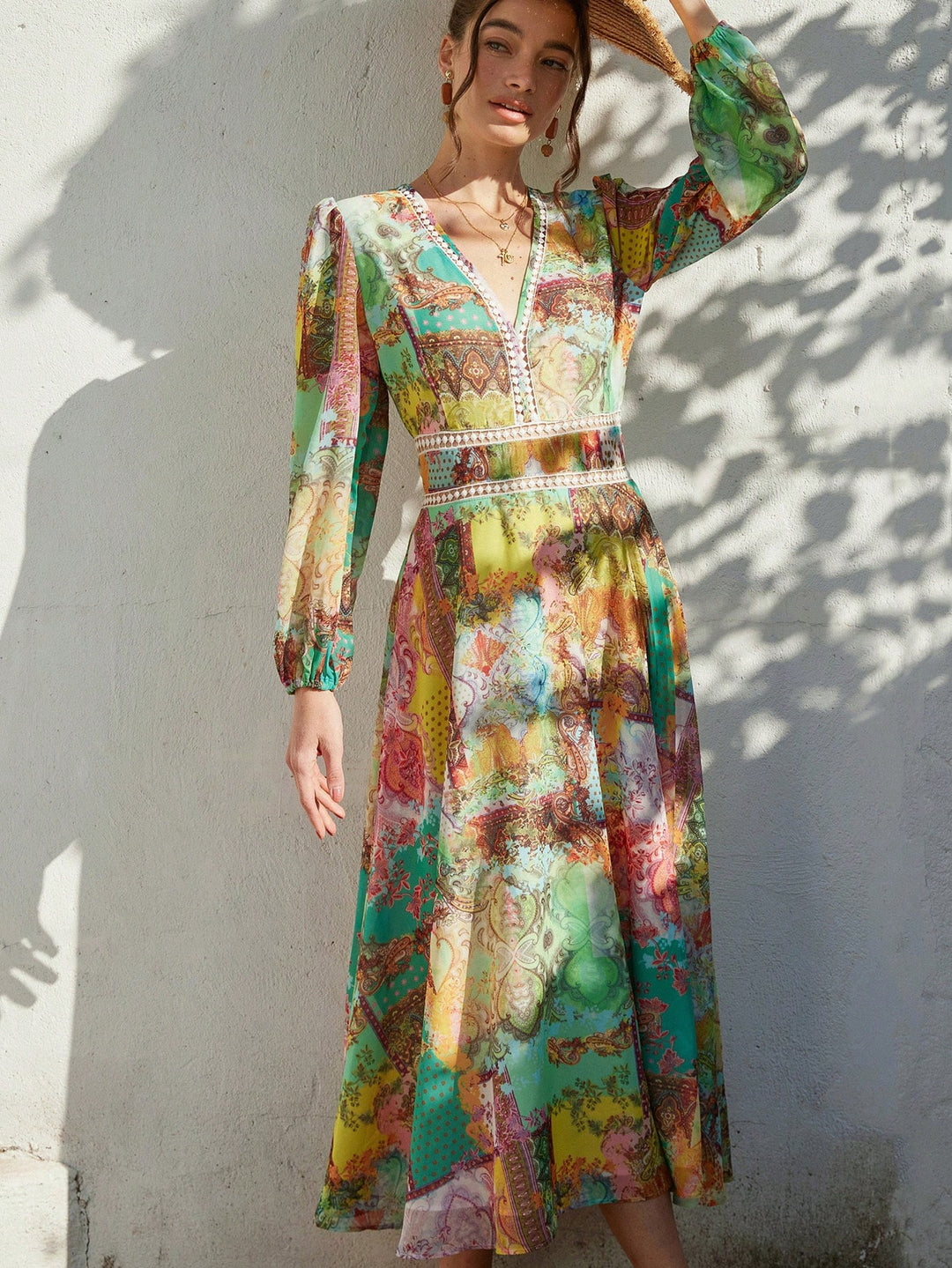 Rochie maxi SHEIN, mix culori