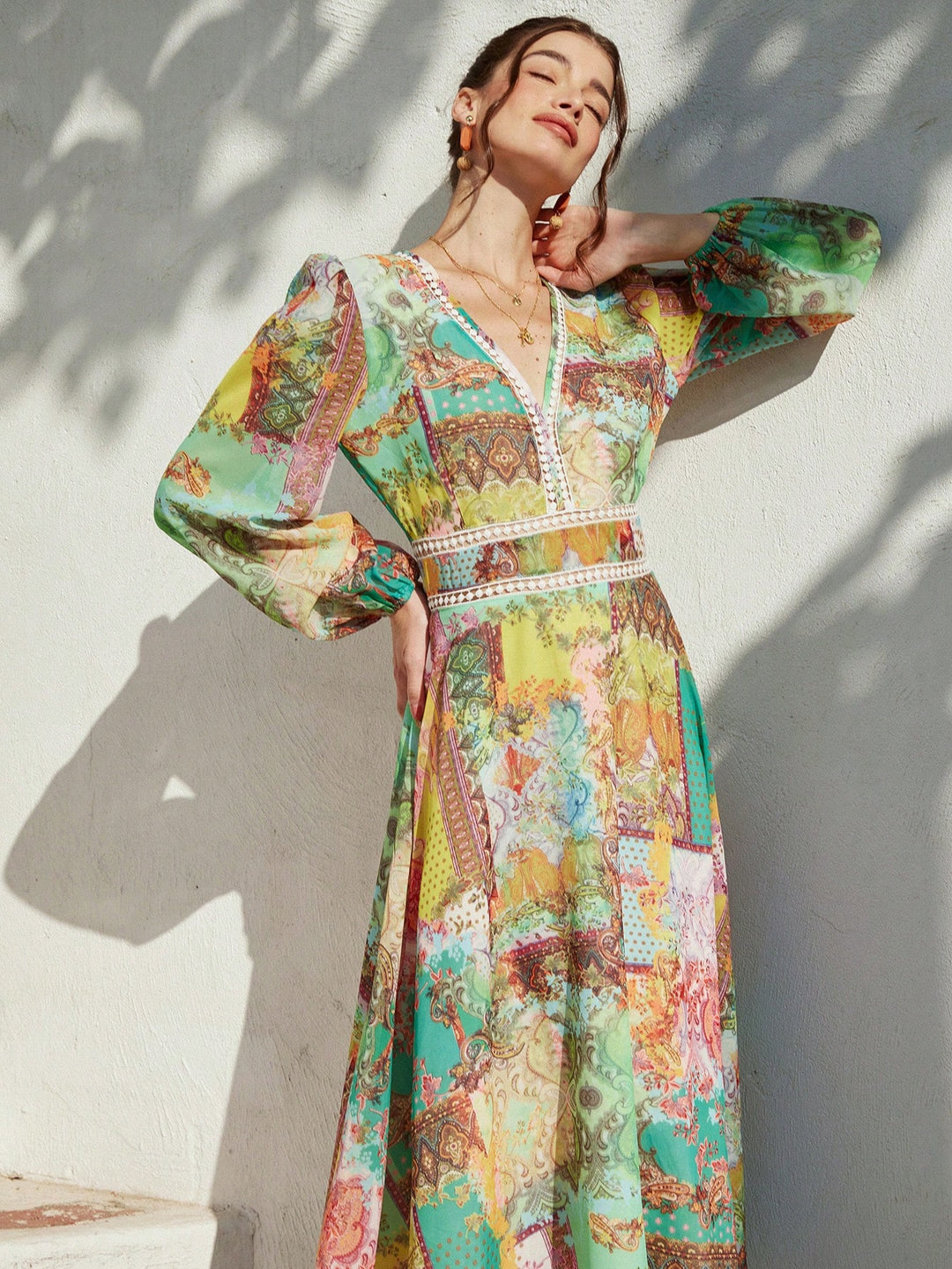 Rochie maxi SHEIN, mix culori