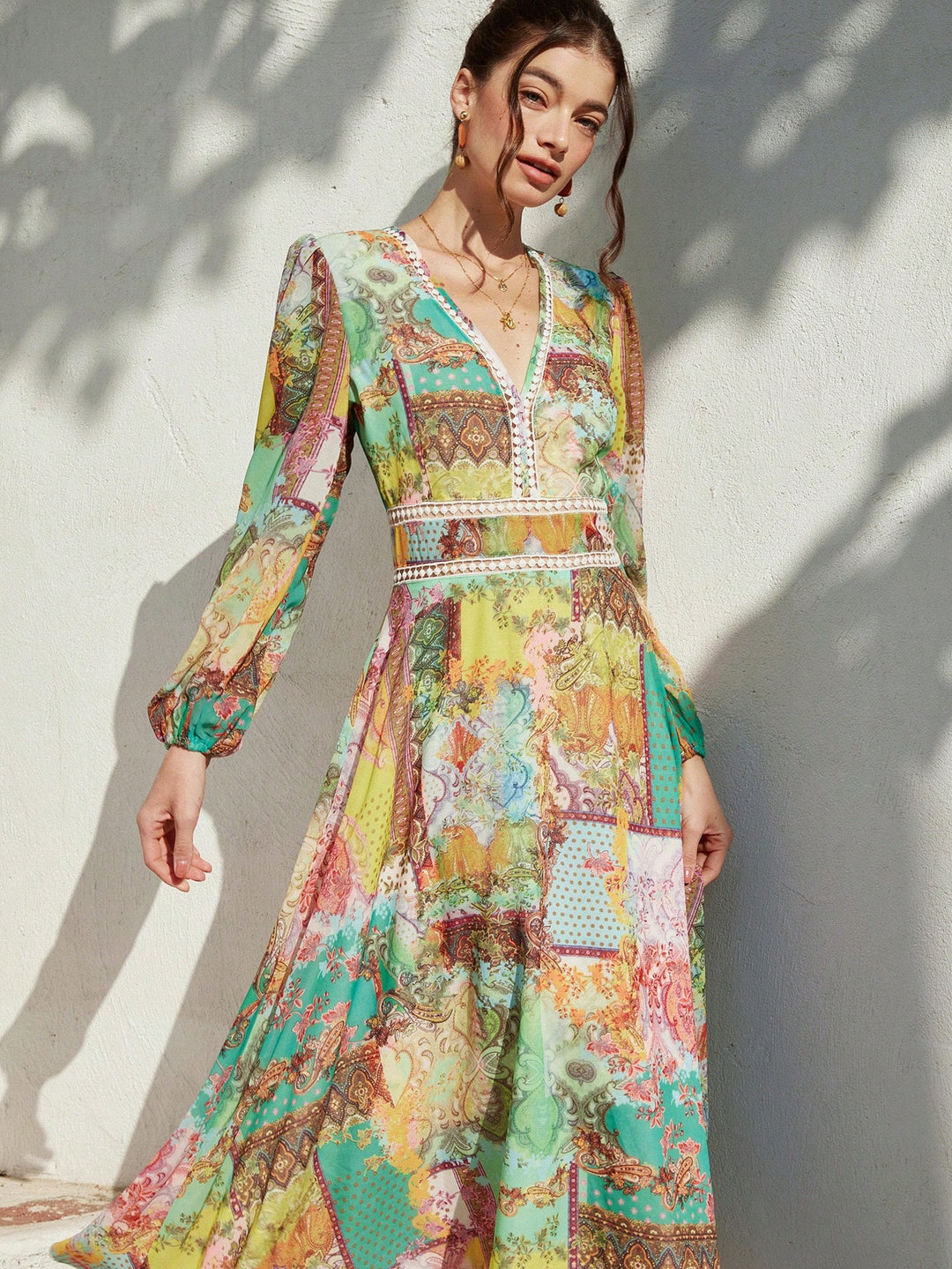 Rochie maxi SHEIN, mix culori