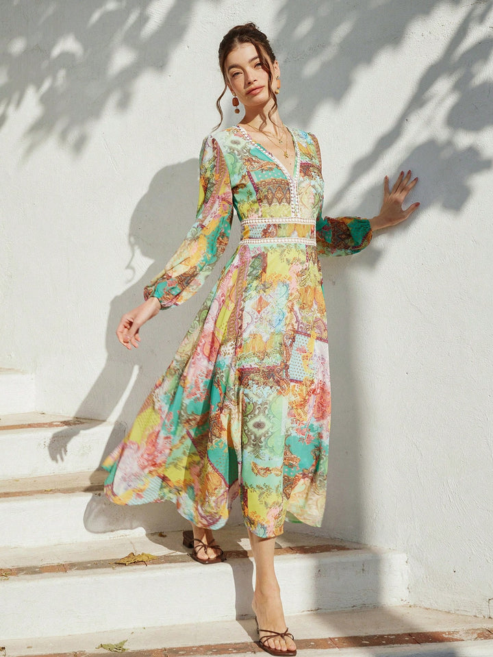 Rochie maxi SHEIN, mix culori