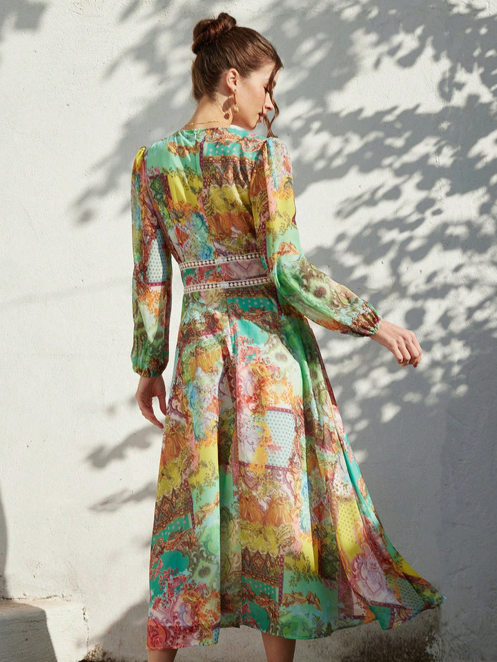 Rochie maxi SHEIN, mix culori