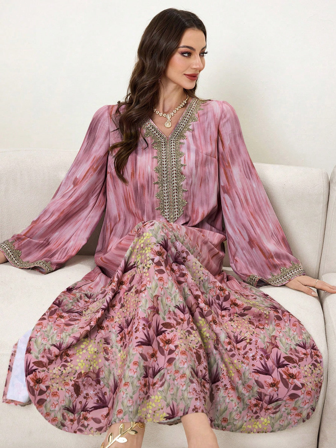 Rochie maxi SHEIN, roz