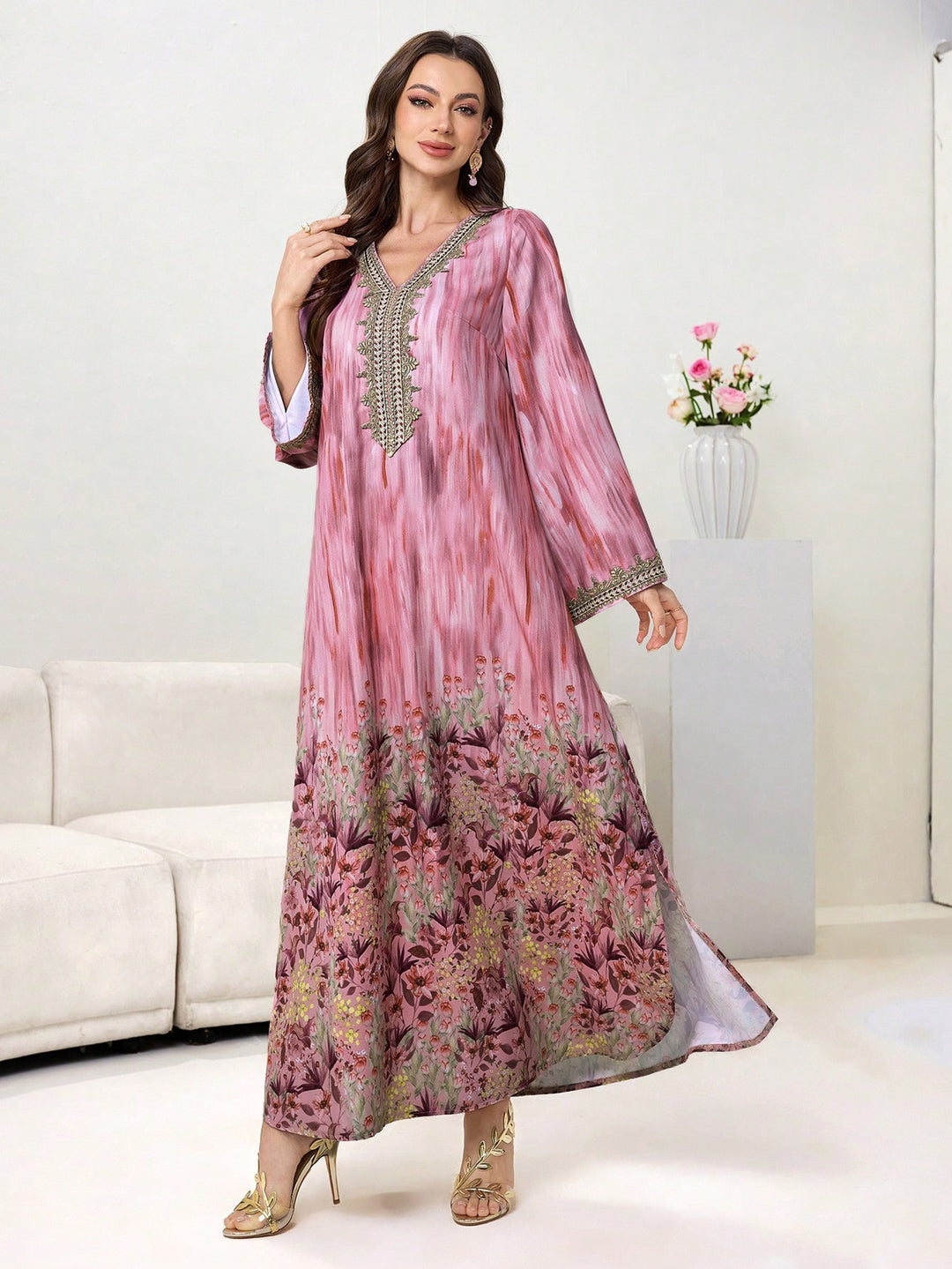 Rochie maxi SHEIN, roz