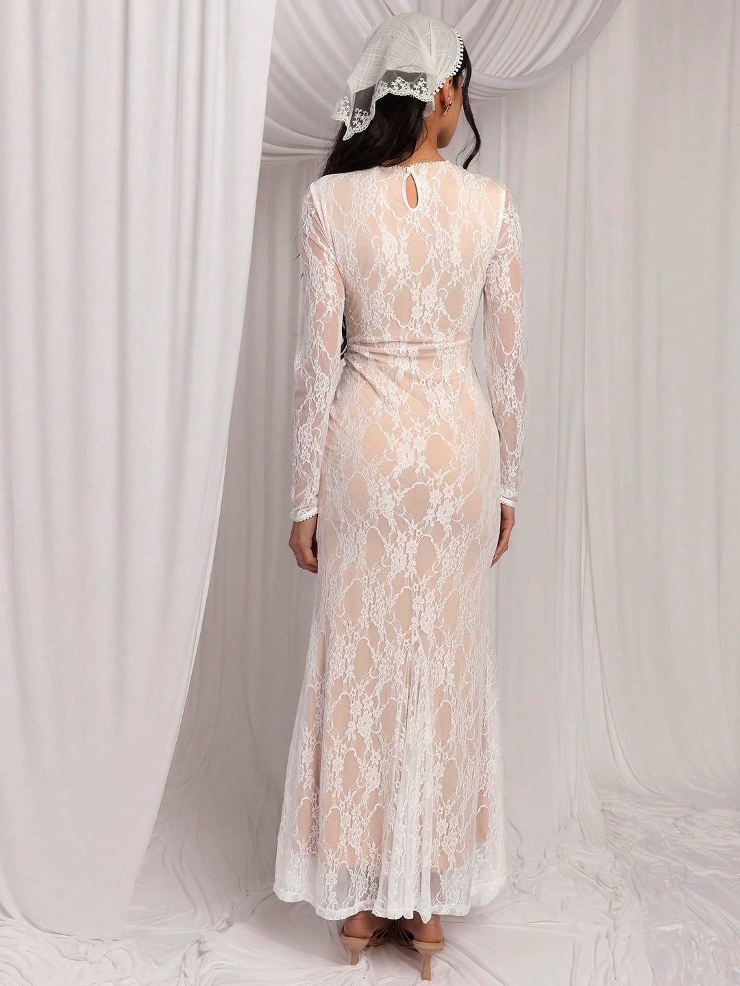 Rochie maxi SHEIN, crem