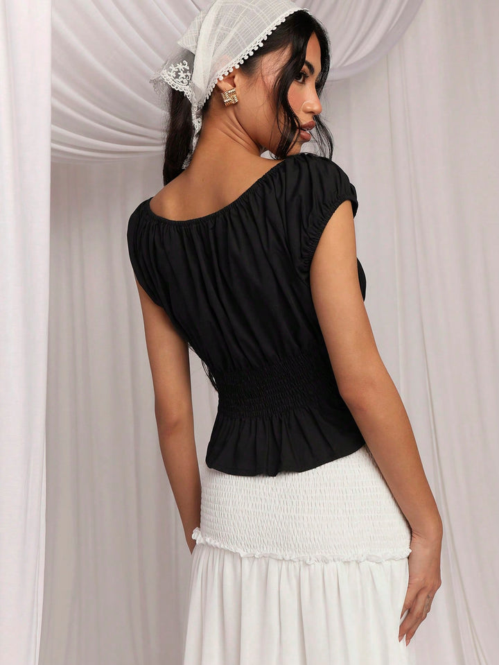Top SHEIN, negru