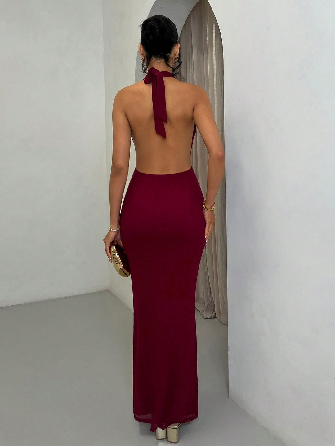 Rochie maxi SHEIN, vișiniu