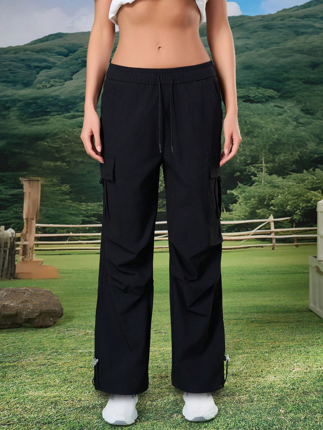 Pantaloni SHEIN, negru