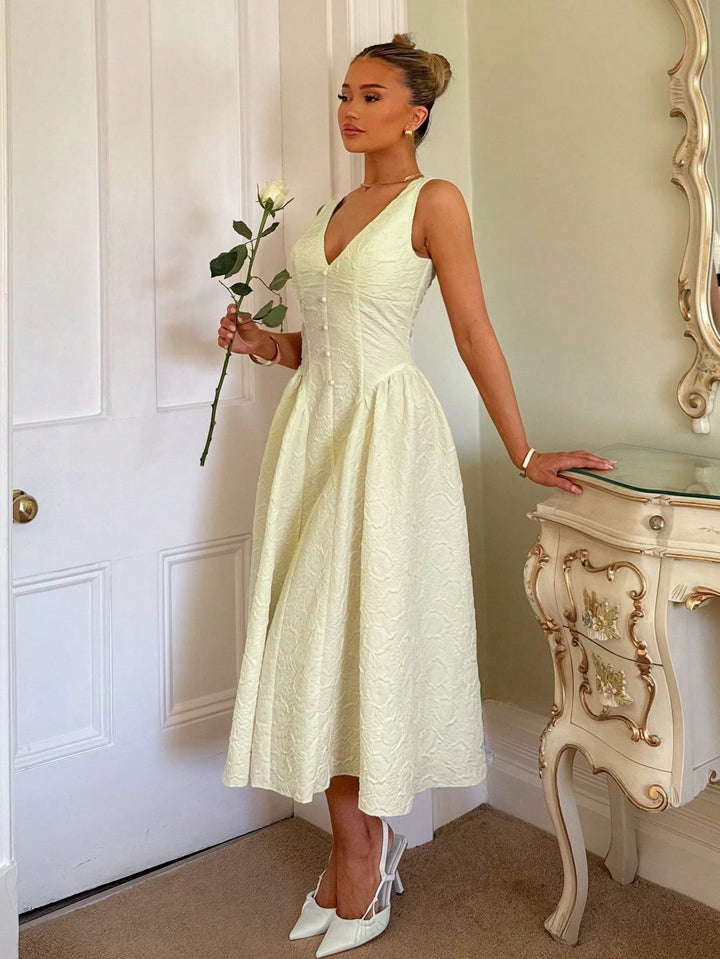 Rochie midi SHEIN, galben