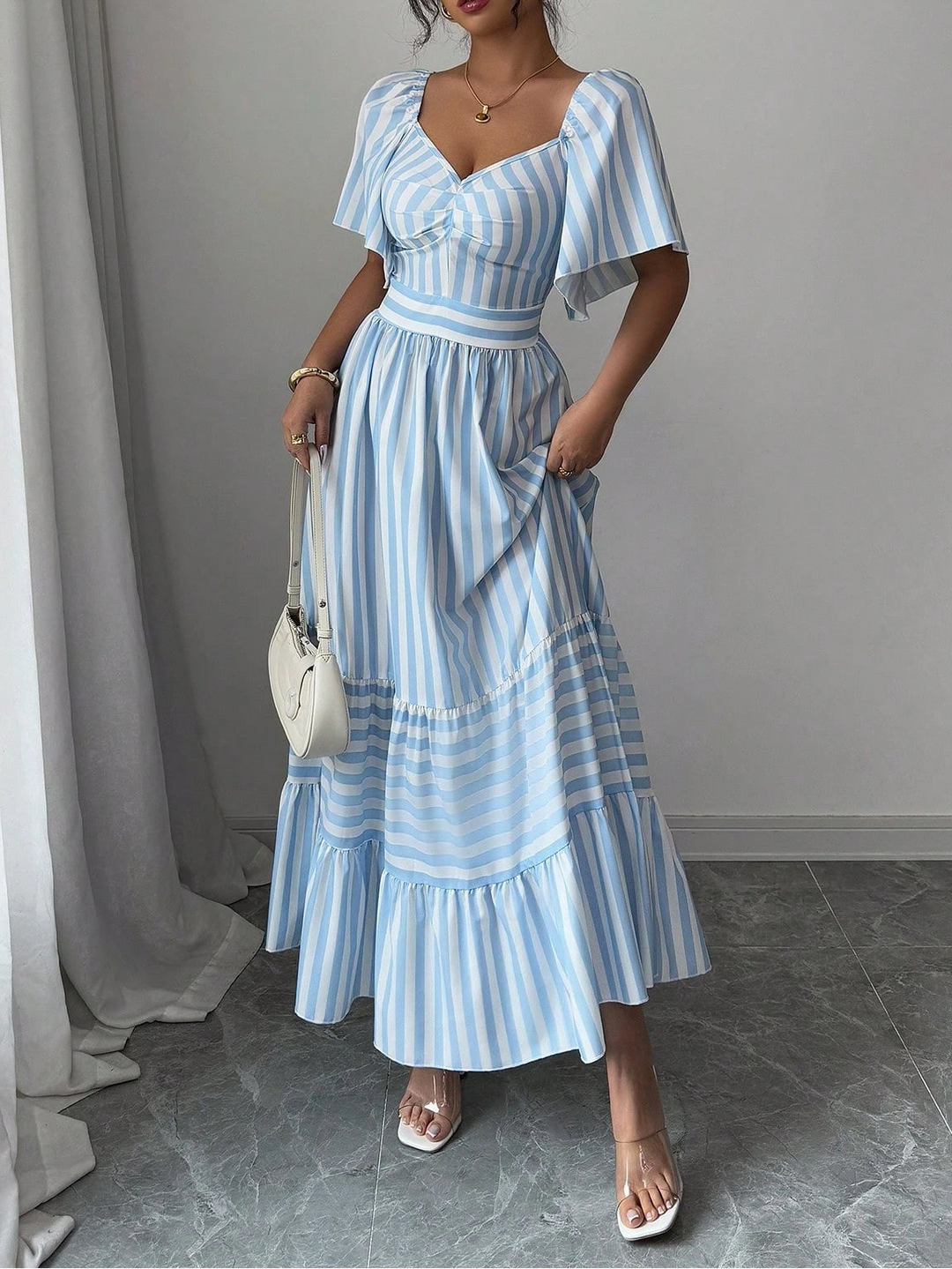 Rochie maxi Shein, mix culori