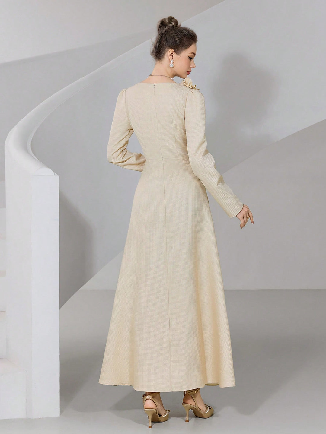 Rochie maxi SHEIN, bej