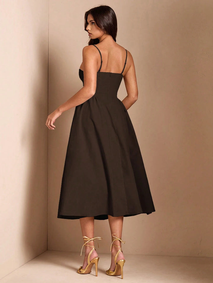 Rochie midi SHEIN, maro