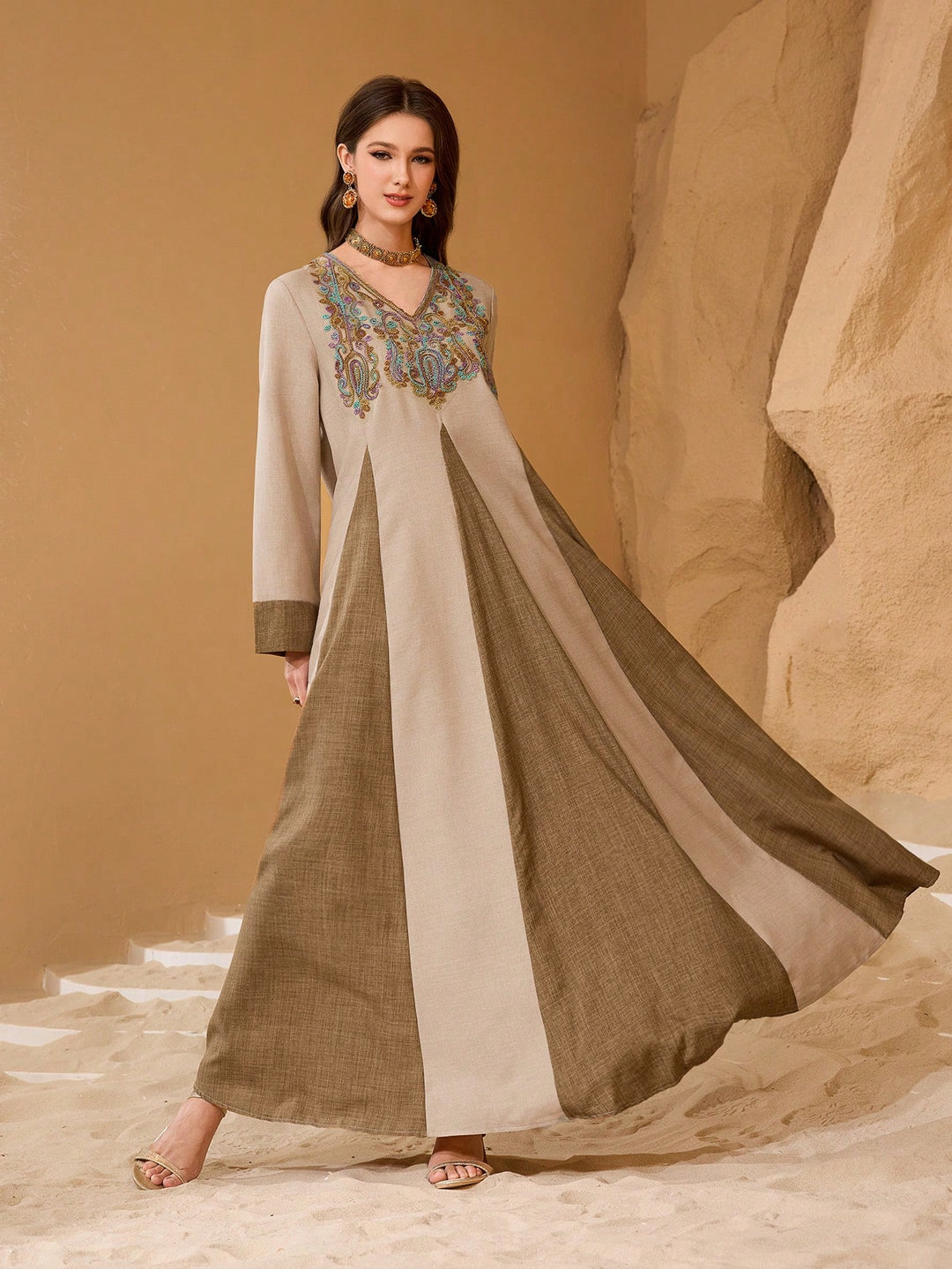 Rochie SHEIN, kaki