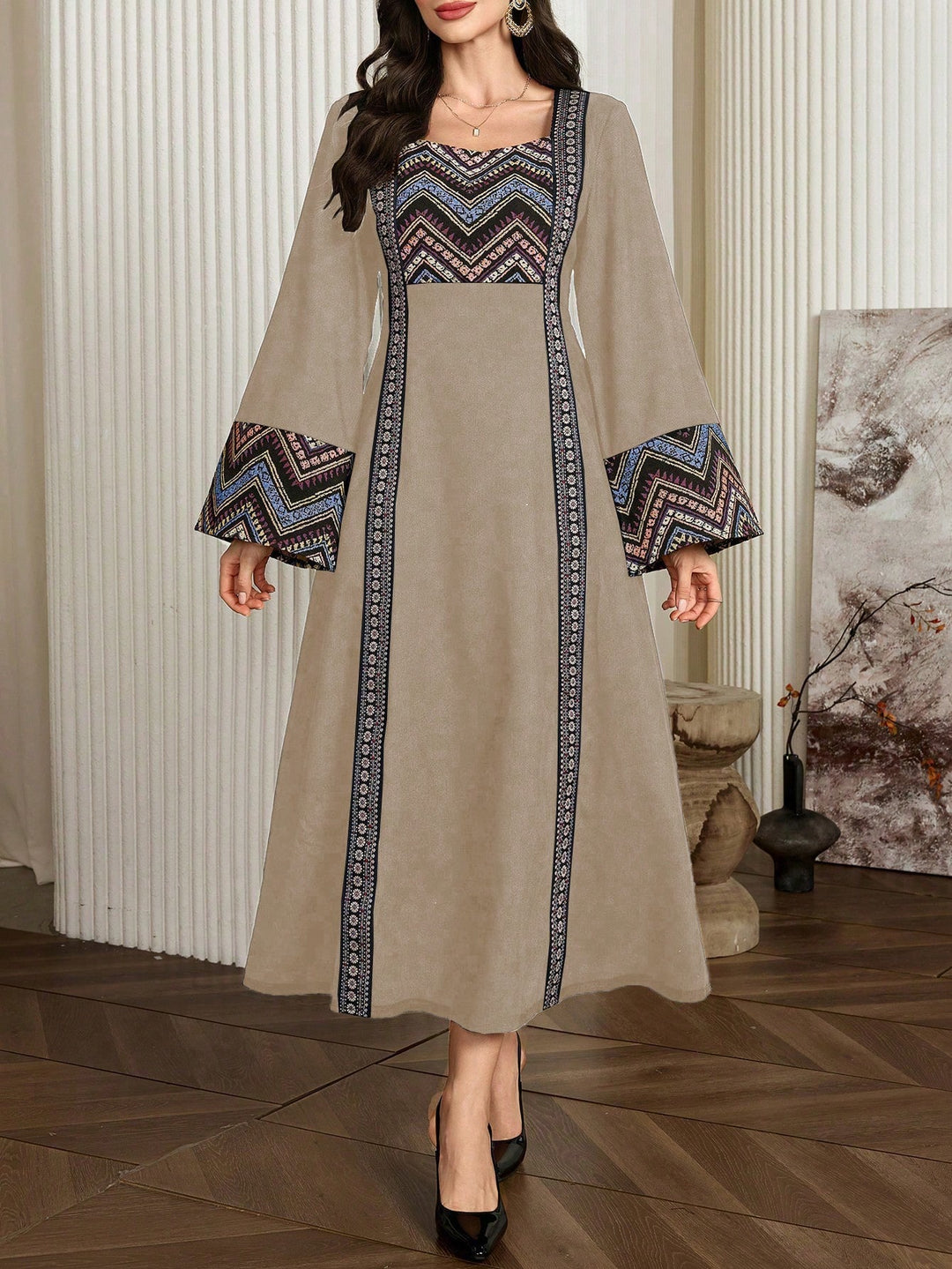 Rochie maxi SHEIN, mix culori