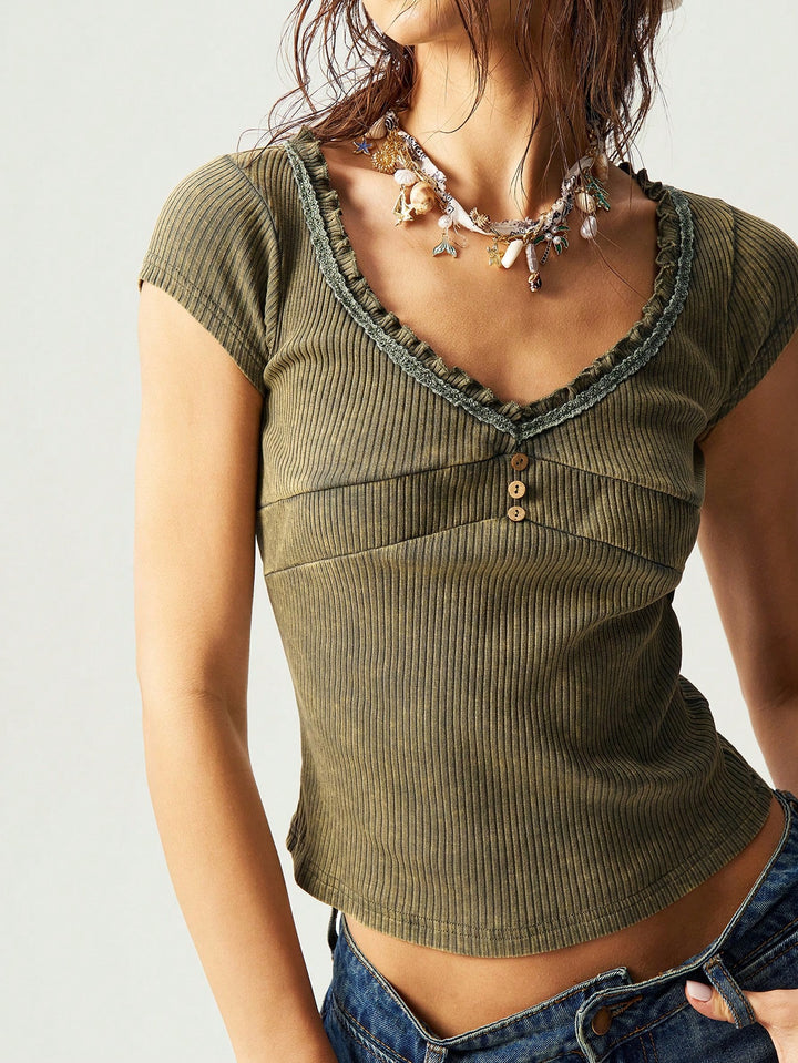 Tricou SHEIN, kaki