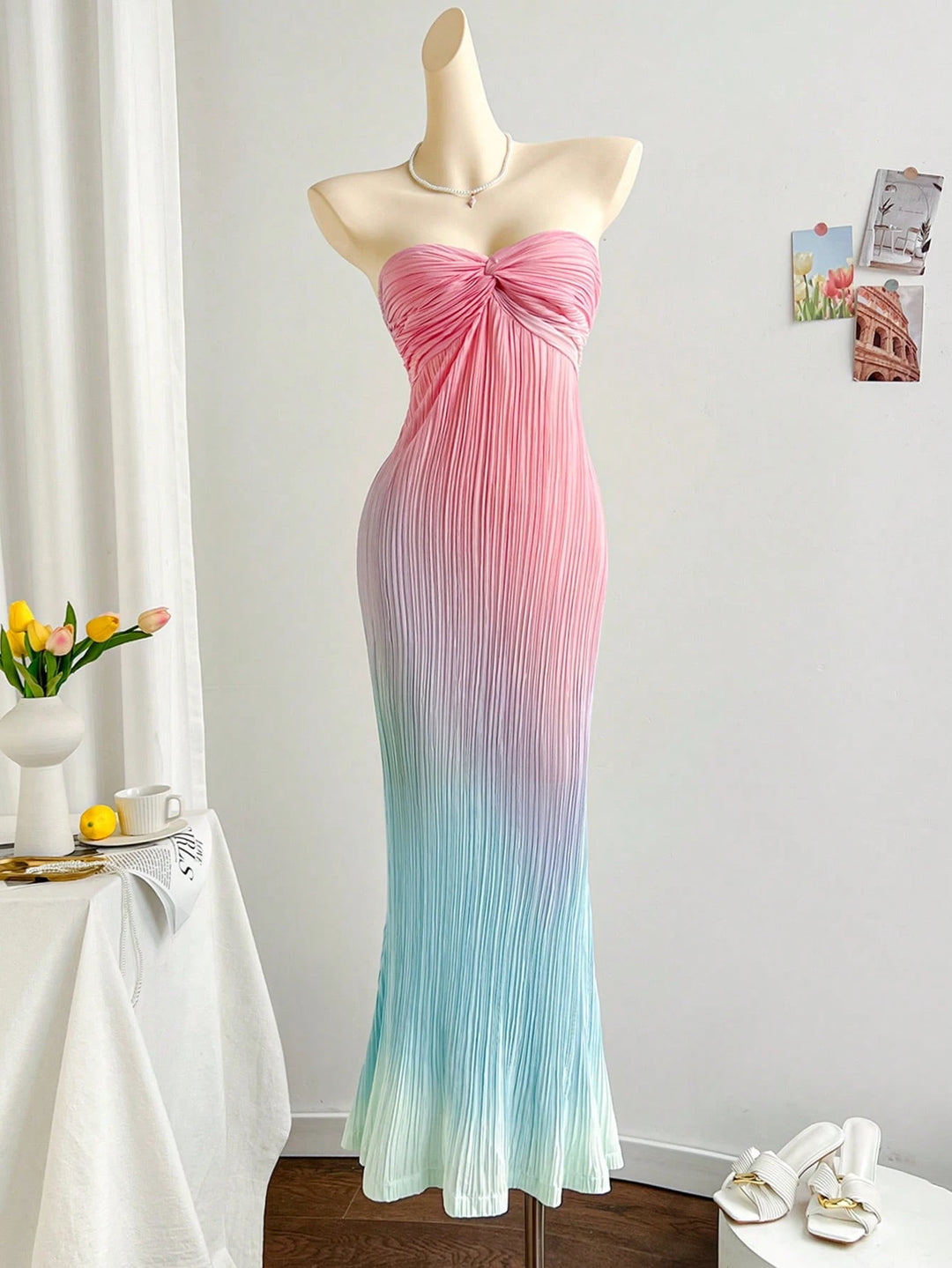Rochie maxi SHEIN, mix culori
