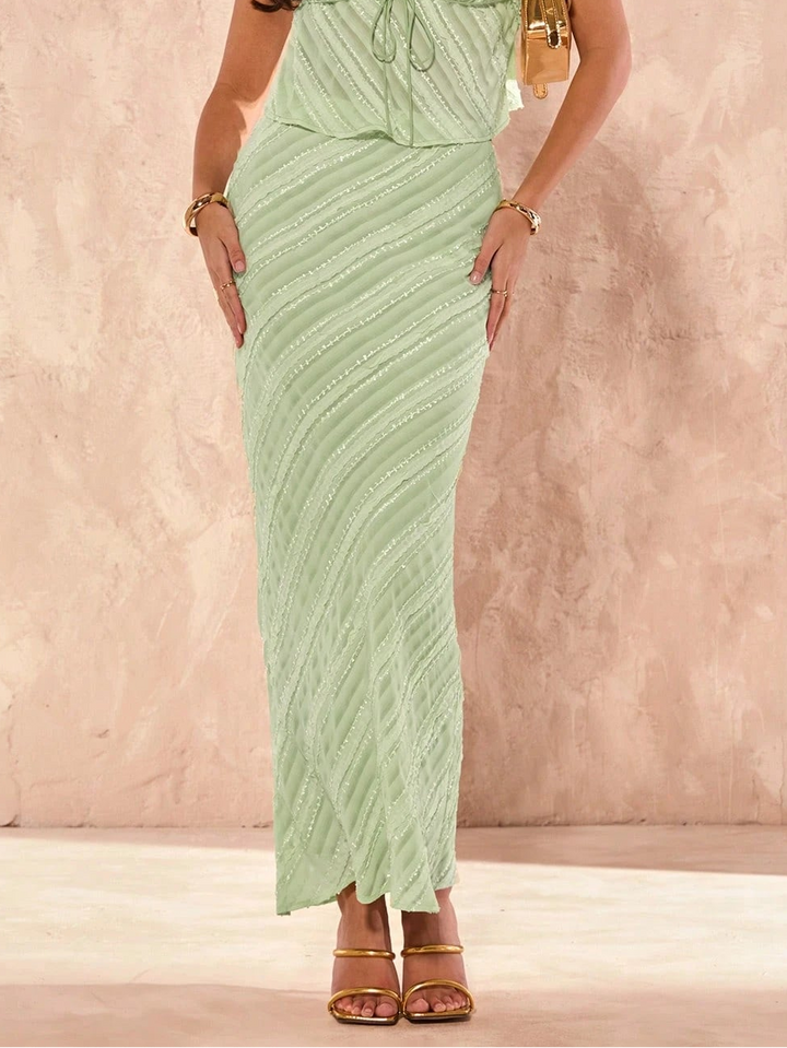 Fustă maxi Shein, verde