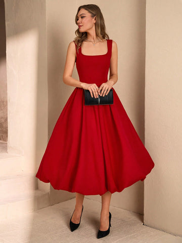 Rochie midi SHEIN, roșu