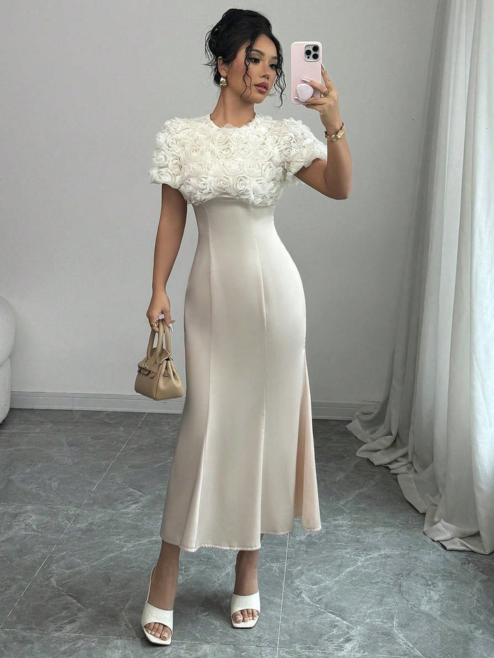 Rochie maxi SHEIN, bej