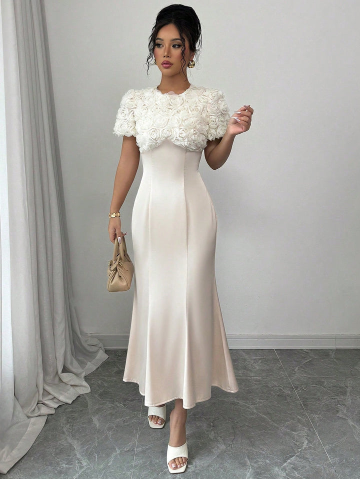 Rochie maxi SHEIN, bej