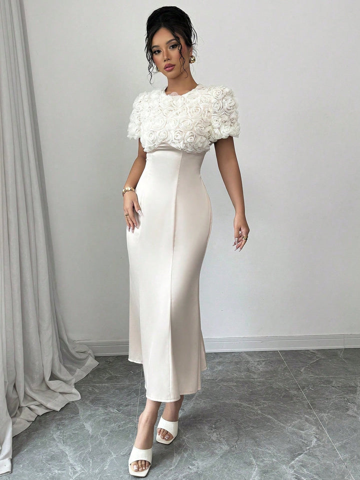 Rochie maxi SHEIN, bej