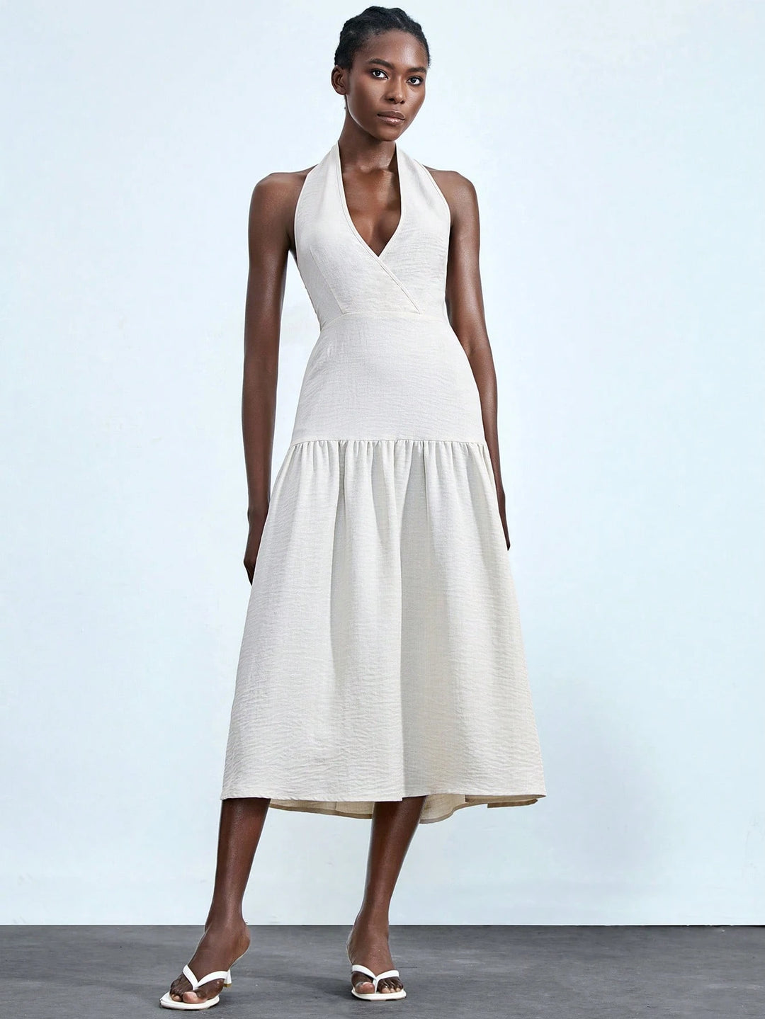 Rochie midi SHEIN, bej