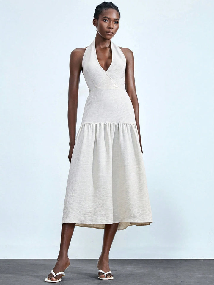 Rochie midi SHEIN, bej