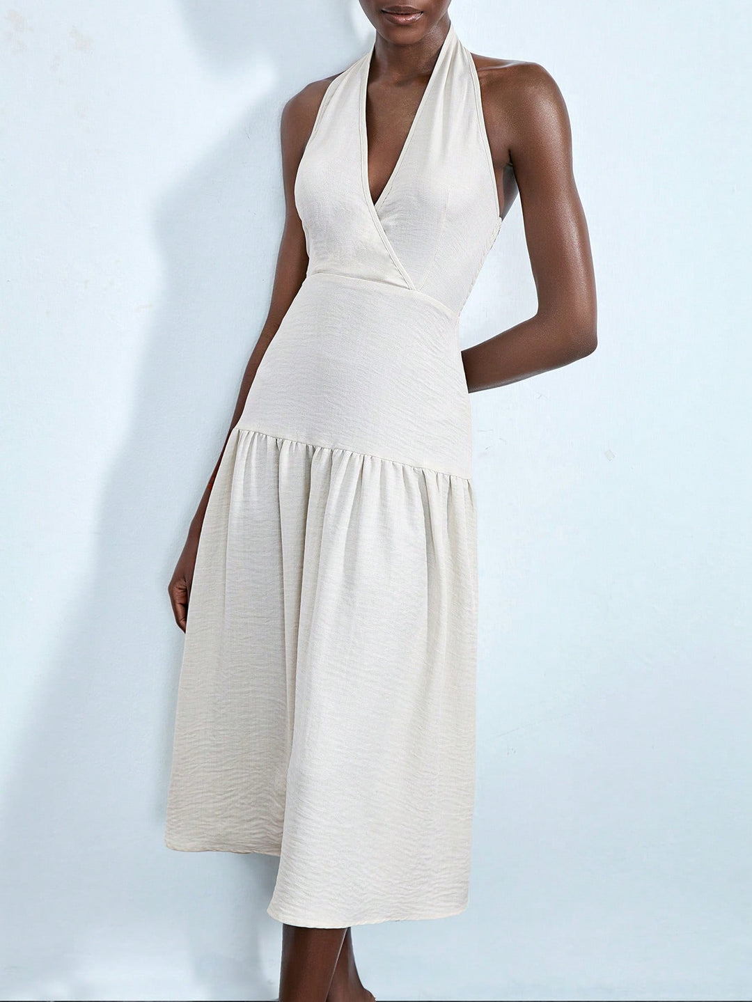 Rochie midi SHEIN, bej