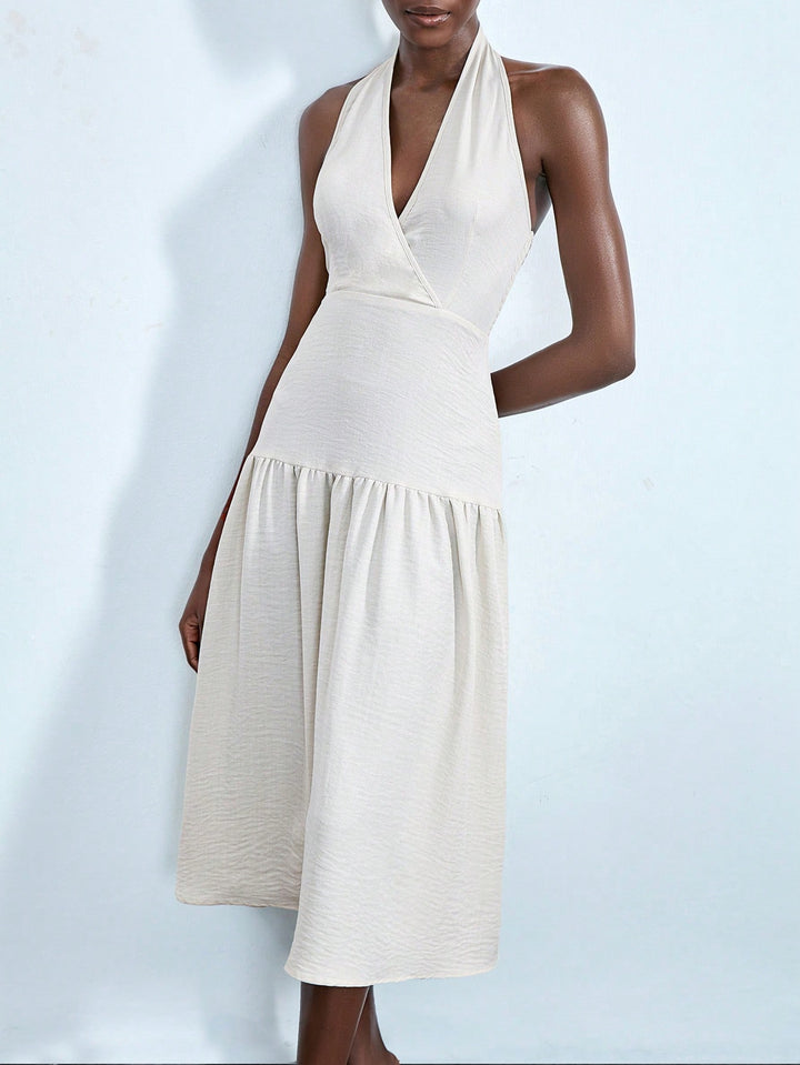 Rochie midi SHEIN, bej