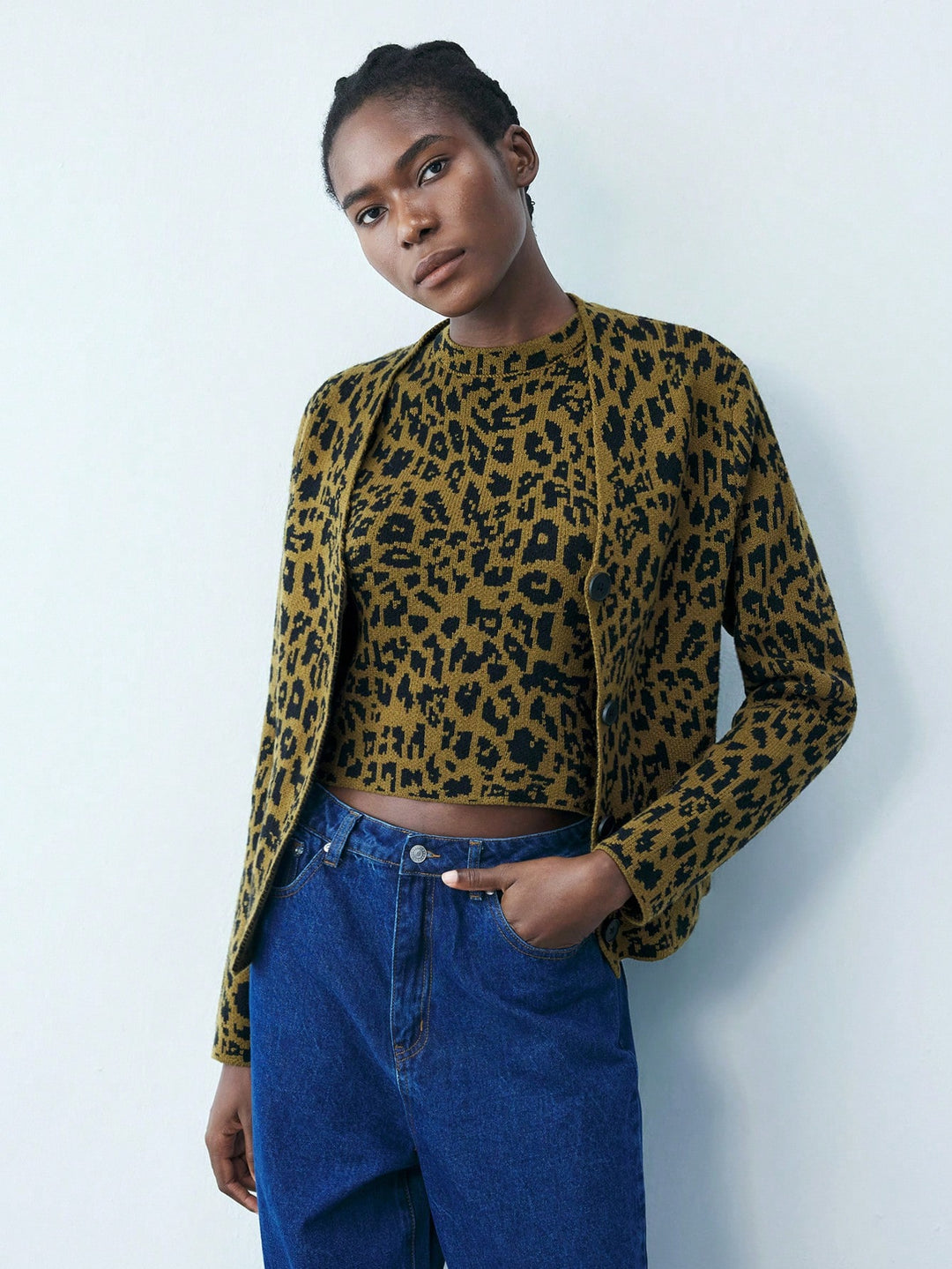 Cardigan SHEIN, kaki