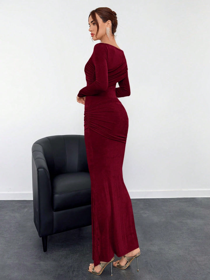 Rochie maxi SHEIN, vișiniu