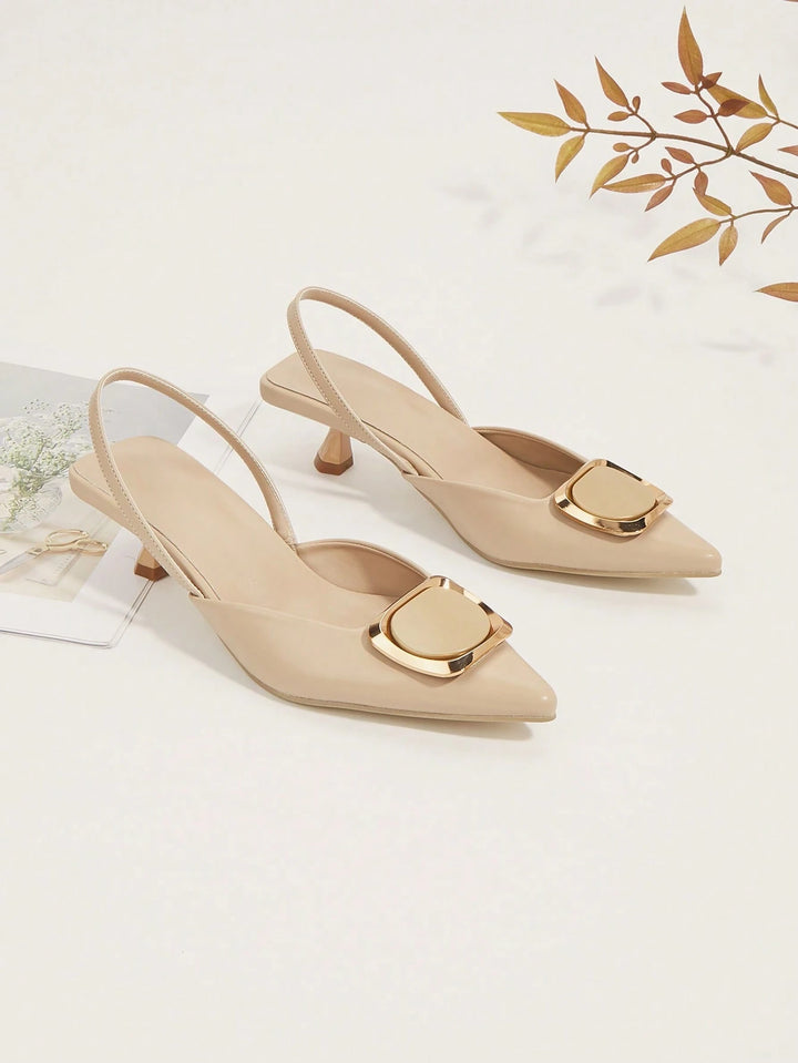 Pantofi cu toc SHEIN, bej
