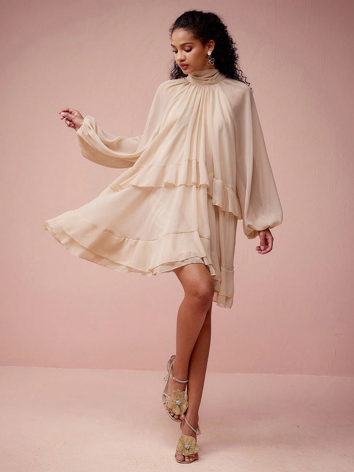 Rochie scurtă SHEIN, bej