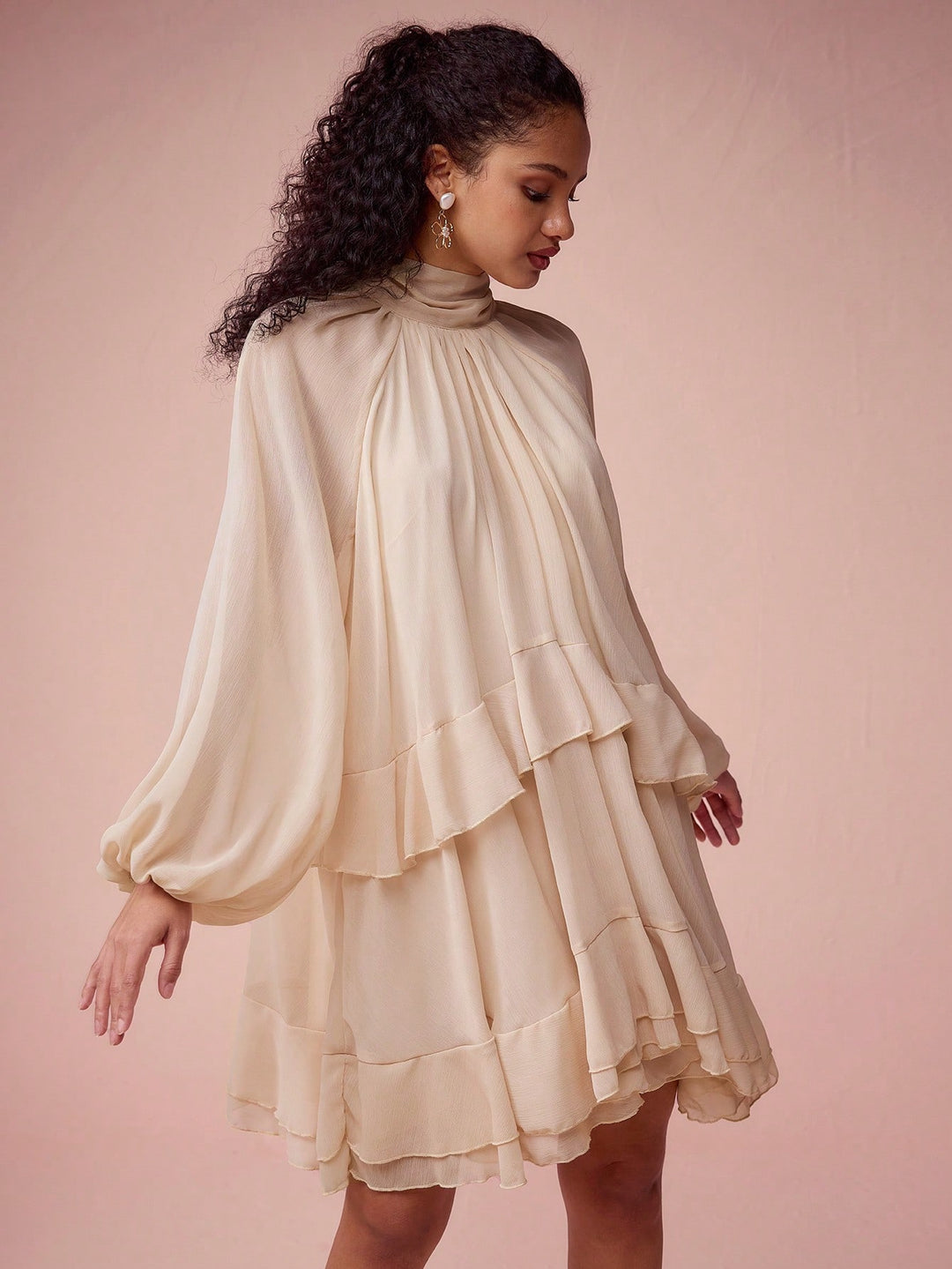 Rochie scurtă SHEIN, bej
