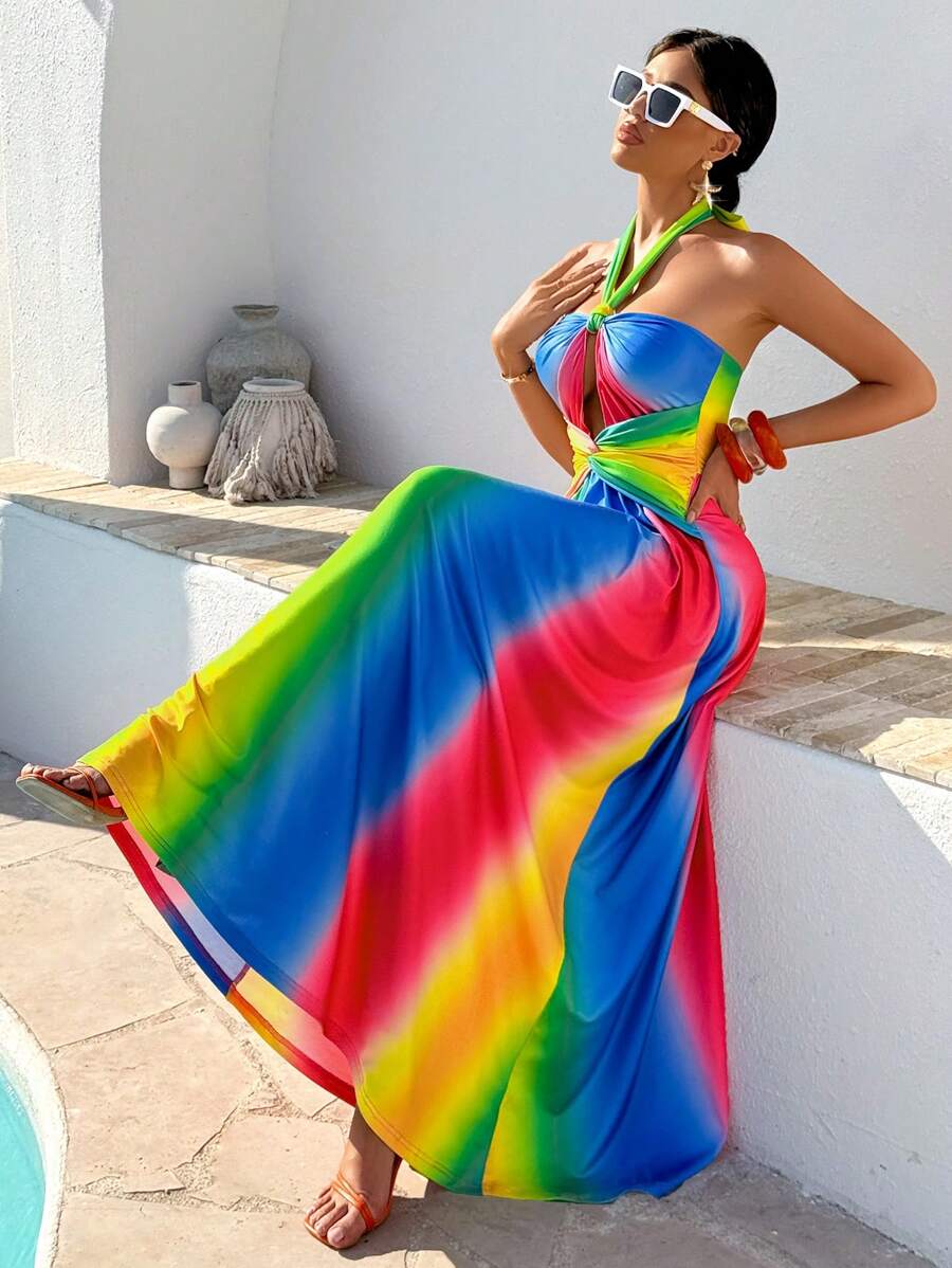 Rochie maxi SHEIN, mix culori