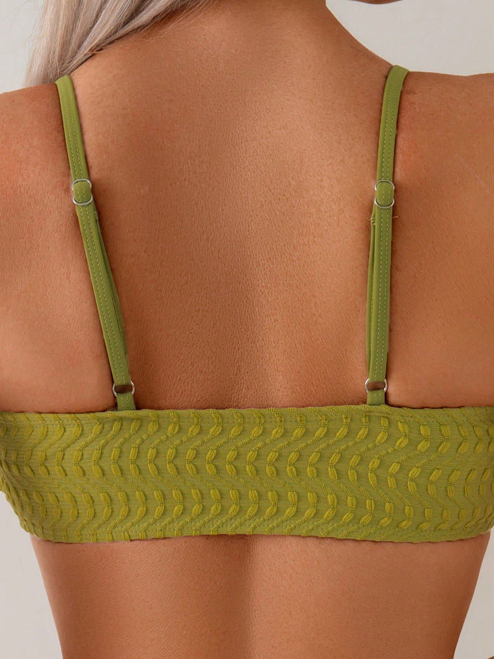Costum de baie SHEIN, verde
